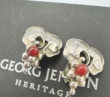 조지 젠슨 문라이트 그레이프 카넬리안 귀찌 실버