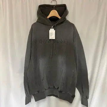 새상품 thisisneverthat 오버다이 자수 로고 후드티 XL