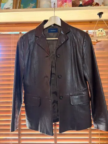 Hampstead 다크 브라운 가죽 자켓