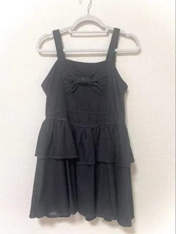 데님 오버롤 스커트