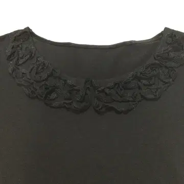 CHRISTIAN AUJARD 코튼 52% 프릴 블랙 긴팔