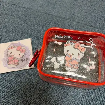 산리오 컬러풀 저리 미니 아크릴 키링 파우치 헬로키티