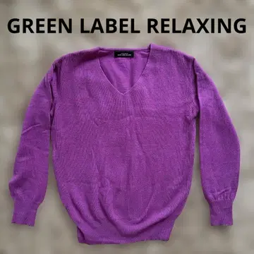 GREEN LABEL RELAXING 니트 퍼플 핑크