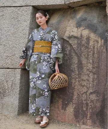 [ utatane ] 유카타+오비 미사용 새상품 니코앤티크