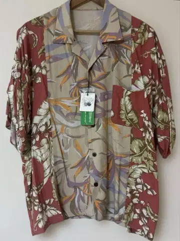 새상품 RODEO CROWNS 보타니컬 에코베로 반팔 셔츠 알로하 셔츠