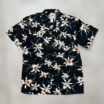[ 새상품급 ] 알로하 셔츠 블랙 L 꽃무늬 빈티지