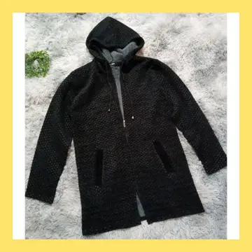 M 가디건 남성용 집업 롱 후드티 스웨터 후드 부착