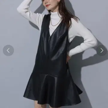 리랜드트루 인조 가죽 오버롤 스커트 원피스 플레어 0 S