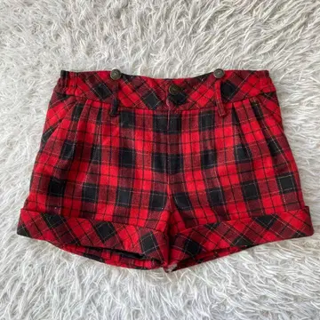 TRALALA 투라라 리즈리사 숏팬츠 체크 무늬 레드 65