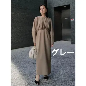 백 요크 디자인 원피스 그레이 anuans 아뉴앙스