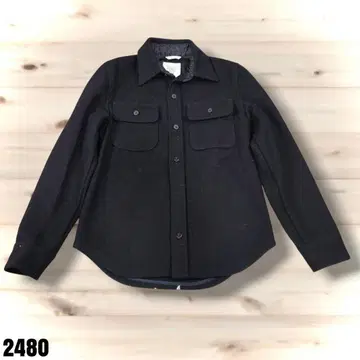 FIDELITY 새상품급 블랙 울 혼방 셔츠 자켓 S 2480