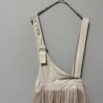 튤 오버롤 스커트(M) 베이지 성숙 큐트 롱 플레어 스커트