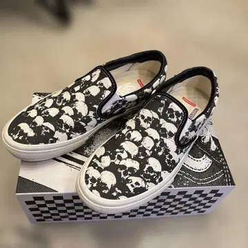 Vans 스컬 프린트 슬립온