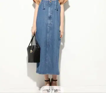 [ LeexVis ] 데님 오버롤 스커트 M 사이즈