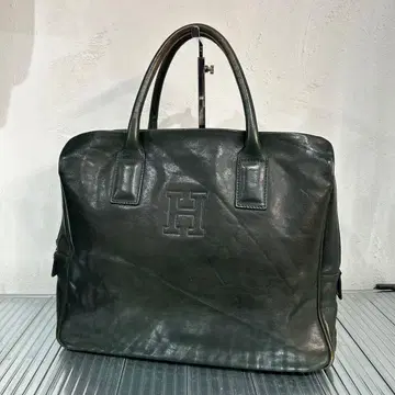 이탈리아제 HIROFU 가죽 핸드백 토트백 그린 히로후