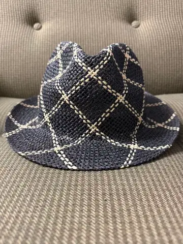파나마햇 스트로우햇 체크 무늬