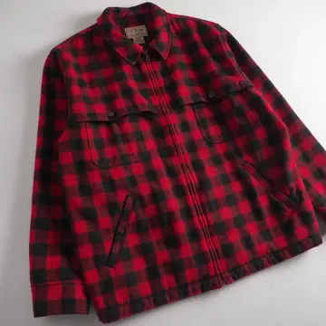 울리치 울 자켓 체크 빨간색 x 블랙 빅 사이즈 새상품급