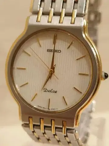 세이코 돌체 손목시계 실버/골드