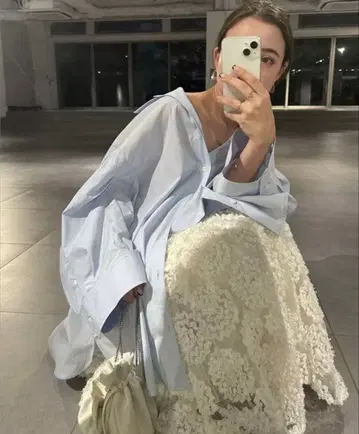 발리에 튤 스커트 snidel 화이트 0