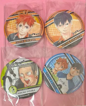 하이큐!! 캔뱃지 히나타 카게야마 다나카 4개 세트
