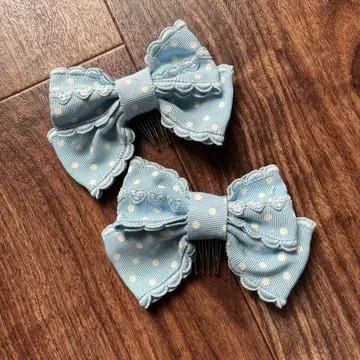 angelic pretty 하트 레이스 그로그랭 리본 빗