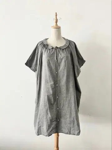 [새상품급] Veritecoeur 개더 셔츠 원피스 VCAC-002