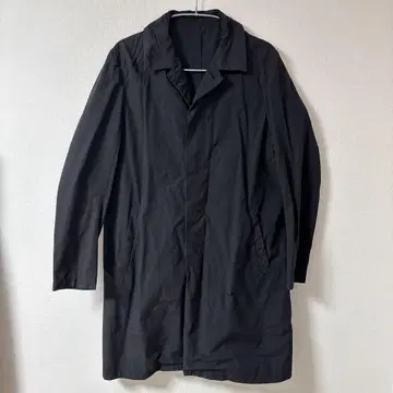 ATTACHMENT 블랙 트렌치코트 블랙 남성용 봄 코트