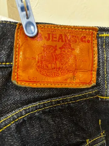 TCB 청바지 구 대전 40s 빨간색 탭 W36