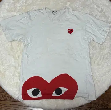 PLAY Comme des Garons 화이트 T