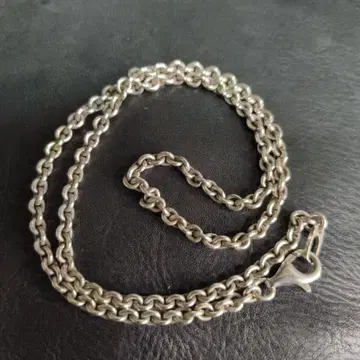 실버 925 굵은 3.7mm 아즈키 체인 목걸이 약 45cm 17g