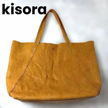 kisora 가죽 토트백 천연 가죽 대용량 카멜
