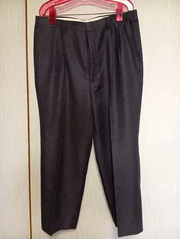 다크 그레이 플리츠 슬랙스 사이즈 91