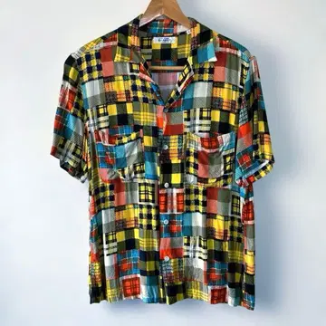 할리우드 런치마켓 할리란 알로하 셔츠 알로하 셔츠 올 패턴 2 M