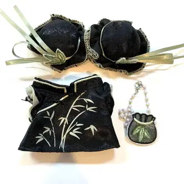 봉제 인형 의류 10cm 차이나복 블랙