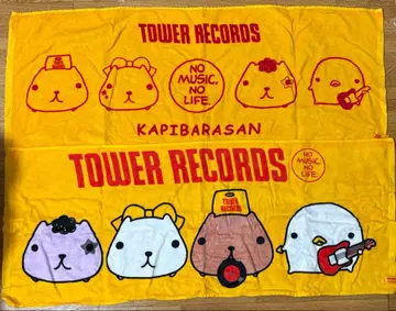 카피바라 씨 x 타워 레코드 콜라보 페이스 타월