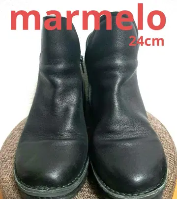 말멜로 숏컷 부츠 천연 가죽 중고 블랙