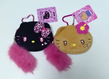 헬로키티 미니 페이스 파우치 갸루 블랙 일광화상