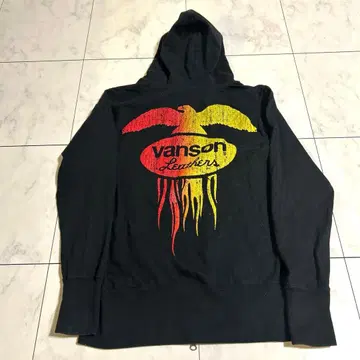 VANSON 반손 지퍼 후드티 이글 SZP-111 블랙 M 더블 지퍼