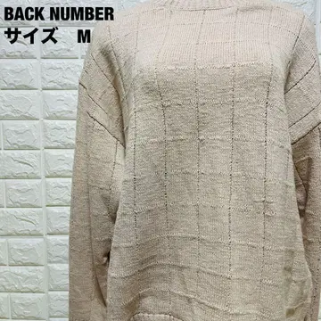 BACK NUMBER 체크 무늬 쿨넥 스웨터 긴팔 니트 [ 2 ]