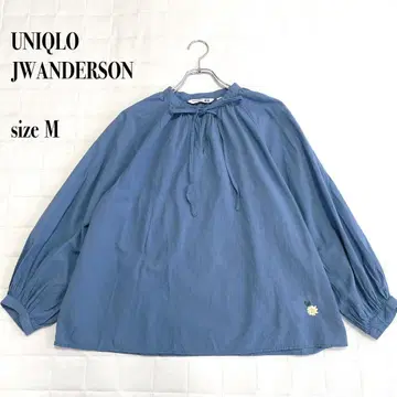 UNIQLO JW ANDERSON 블라우스 M 블루 벌룬 슬리브