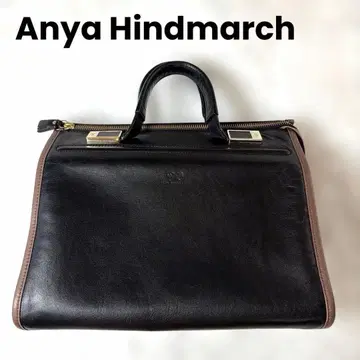 Anya Hindmarch 가죽 핸드백 블랙 천연 가죽