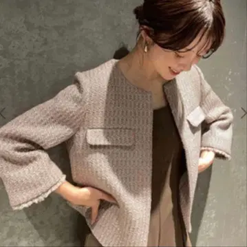 [ 당일 발송 ] anuans 아뉴앙스 플랩 포켓 트위드 자켓