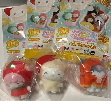 산리오 캐릭터즈 푸치토모 모두 함께 도시락 3개 세트