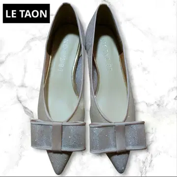 [ 새상품급 ] LE TALON 포인트 튤 리본 플랫 루탈론 펌프스