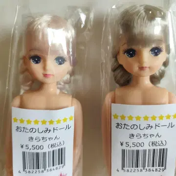 미개봉 화이트와 실버 쌍둥이 트위스트 키라짱 오타노시미 인형 리카짱