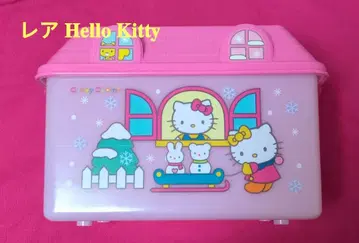 레어 2005년제 헬로키티 보관 케이스 박스 플라스틱 희귀