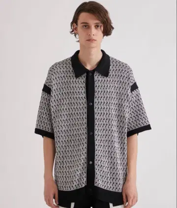 united tokyo 에어 니트 레이스 셔츠 피케 셔츠