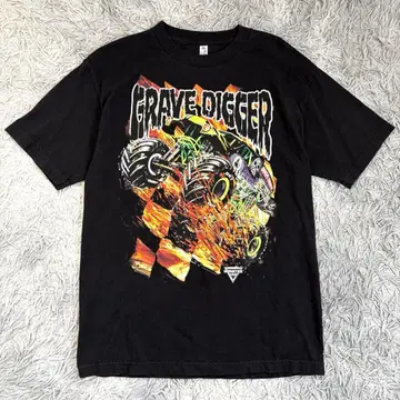 US 구제 의류 GRAVE DIGGER T셔츠 몬스터 트럭 모터스포츠