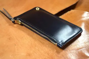 Horween사 크롬 엑셀 카드 케이스 코인 케이스 블랙 차심