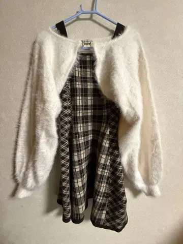 LIP SERVICE 페더 체크 앙상블 원피스